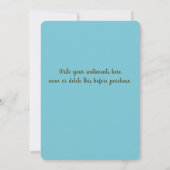 Gefeliciteerd, grootdochter Aqua Foliage (Achterkant)