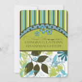 Gefeliciteerd, grootdochter Aqua Foliage (Voorkant)