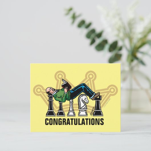 Gefeliciteerd grootmeester Briefkaart (Staand voorkant)