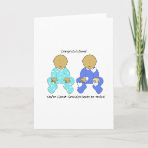 Gefeliciteerd Grootouders aan Twins Kaart