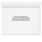 Gefeliciteerd grootouders met nieuwe kleinzoon (Binenzijde Horizontaal (Onderkant))