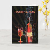 Gefeliciteerd grootouders, spetterende wijn kaart (Gele Bloem)