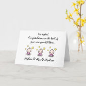 Gefeliciteerd grootouders van triplet baby's, kaart (Gele Bloem)