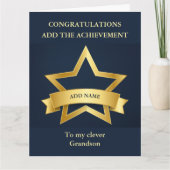 Gefeliciteerd, grootson Grandmoeder BIG Kaart (Voorkant)