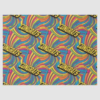 "Gefeliciteerd" Groovy Wrapping Paper Tissuepapier