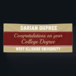 Gefeliciteerd! Grote College graad banner<br><div class="desc">Graduation party!</div>