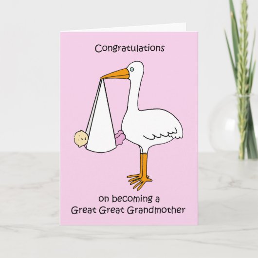 Gefeliciteerd Grote Grootmoeder voor Meisje Kaart (Voorkant)
