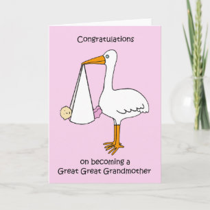 Gefeliciteerd Grote grootmoeder voor meisje Kaart
