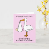 Gefeliciteerd Grote Tante Naar Baby Meisje Kaart (Gele Bloem)