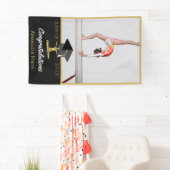 Gefeliciteerd Gymnast Athlete afstuderen Foto Spandoek (Insitu)