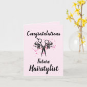 Gefeliciteerd Haarstylist Kaart (Gele Bloem)