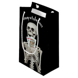Gefeliciteerd Halloween Wedding Skeleton Klein Cadeauzakje
