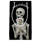 Gefeliciteerd Halloween Wedding Skeleton Klein Cadeauzakje (Voorkant)