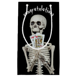 Gefeliciteerd Halloween Wedding Skeleton Klein Cadeauzakje