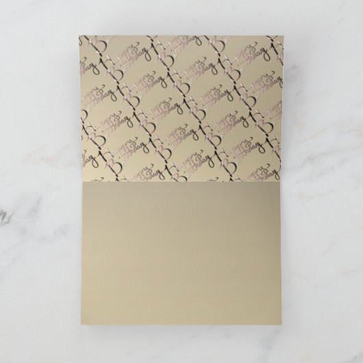 "Gefeliciteerd" handgeschreven Plum Moss Kaart (Binnen)