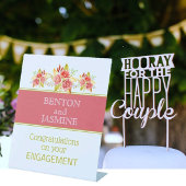 Gefeliciteerd! Handtekening van de partij Reclamebord Met Voetstuk