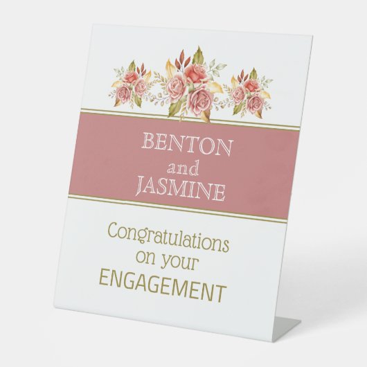 Gefeliciteerd! Handtekening van de partij Reclamebord Met Voetstuk (Voorkant)