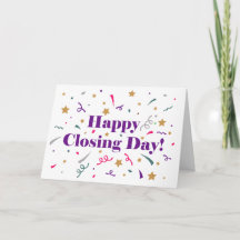 Gefeliciteerd Happy Closing Day Note Kaart