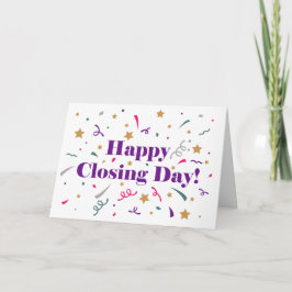 Gefeliciteerd Happy Closing Day Note Kaart