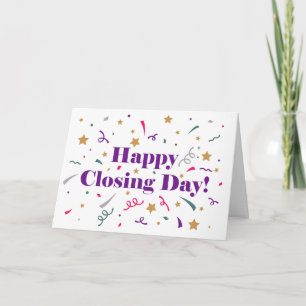 Gefeliciteerd Happy Closing Day Note Kaart