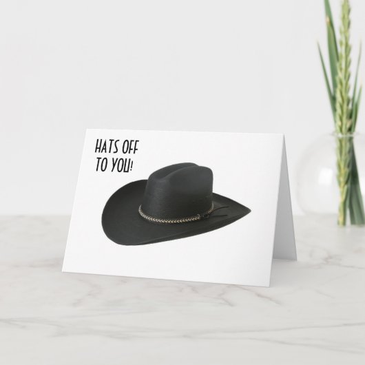 GEFELICITEERD - HAT OFF TO JOU KAART (Voorkant)