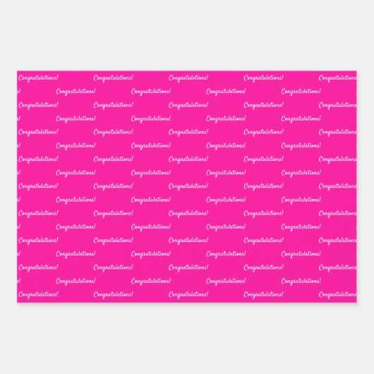 Gefeliciteerd heet roze verjaardag meisje inpakpapier vel (Voorkant)