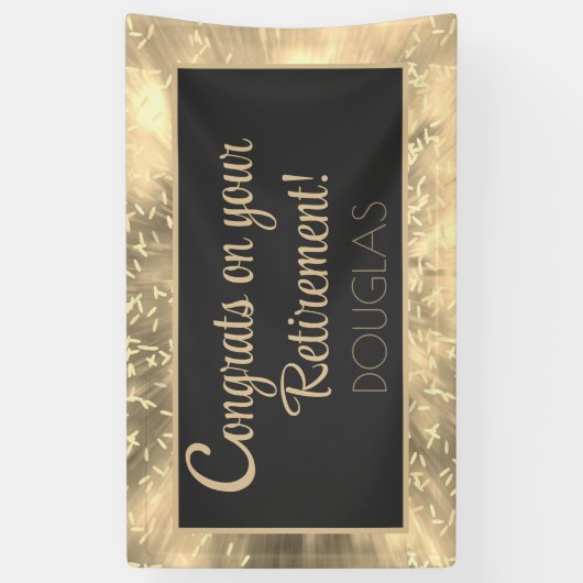 Gefeliciteerd! Heldere, aangepaste Pensioenbanner Spandoek (Verticaal)