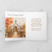 Gefeliciteerd Herfst Bruidskerk Begroeting Kaart (Binnen)
