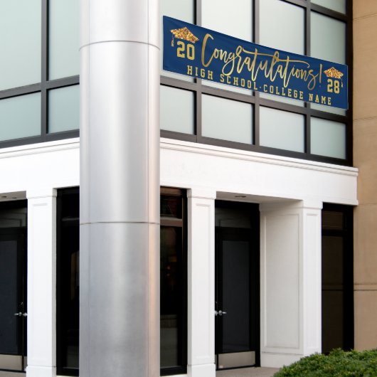 Gefeliciteerd het Afstuderen van de Aangepaste Sch Spandoek (Buitenkant Gebouw)