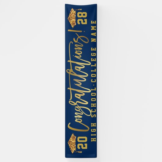 Gefeliciteerd het Afstuderen van de Aangepaste Sch Spandoek (Verticaal)