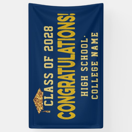 Gefeliciteerd het Afstuderen van de Aangepaste Sch Spandoek (Verticaal)