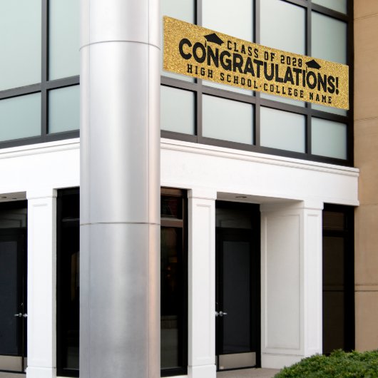 Gefeliciteerd het Afstuderen van de Aangepaste Sch Spandoek (Buitenkant Gebouw)