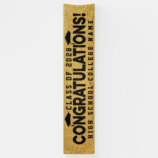 Gefeliciteerd het Afstuderen van de Aangepaste Sch Spandoek (Verticaal)