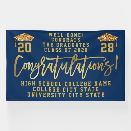 Gefeliciteerd het Afstuderen van de Aangepaste Sch Spandoek (Horizontaal)