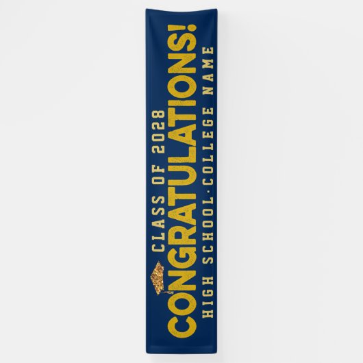 Gefeliciteerd het Afstuderen van de Aangepaste Sch Spandoek (Verticaal)