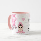 Gefeliciteerd Het is een Baby Meisje Mok (Voorkant links)