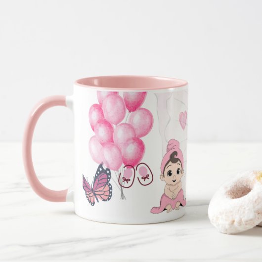Gefeliciteerd Het is een Baby Meisje Mok (Met donut)