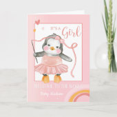 Gefeliciteerd Het is een Meisje Aangepaste Naam Kaart (Voorkant)