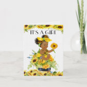 Gefeliciteerd, het is een meisje aankondiging (Voorkant)