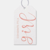Gefeliciteerd, het is een meisje cadeau Label Cadeaulabel (Voorkant)