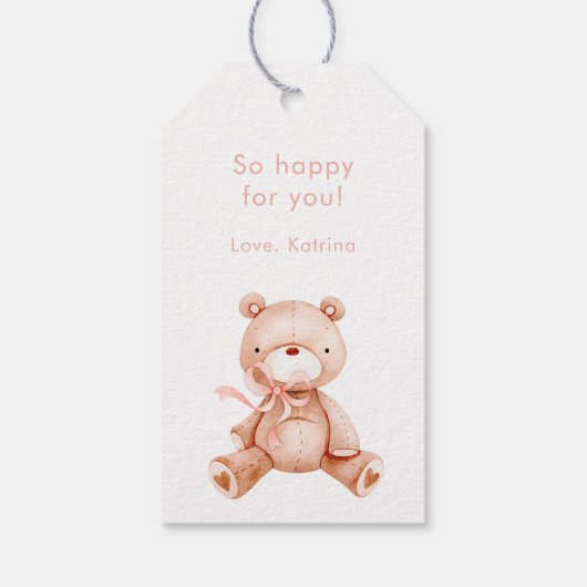 Gefeliciteerd, het is een meisje cadeau Label Cadeaulabel (Achterkant)