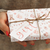 Gefeliciteerd, het is een meisje cadeau Label Cadeaulabel