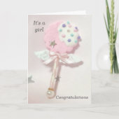 Gefeliciteerd, het is een meisje kaart (Voorkant)