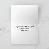 Gefeliciteerd, het is een meisje! kaart (Binnen)