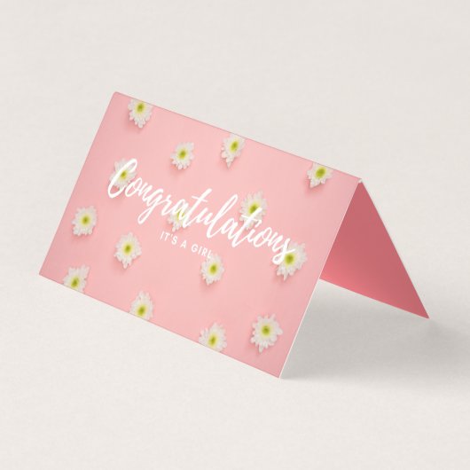 Gefeliciteerd, het is een meisje. kaart (Voorkant)
