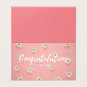 Gefeliciteerd, het is een meisje. kaart (Buitenkant ongevouwen)