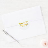 Gefeliciteerd, het is mijn dag Ronde verjaardagsfe Sticker (Envelop)