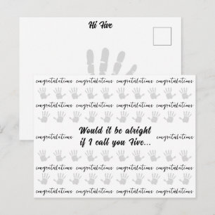 Gefeliciteerd High Five Eer elke prestatie Briefkaart