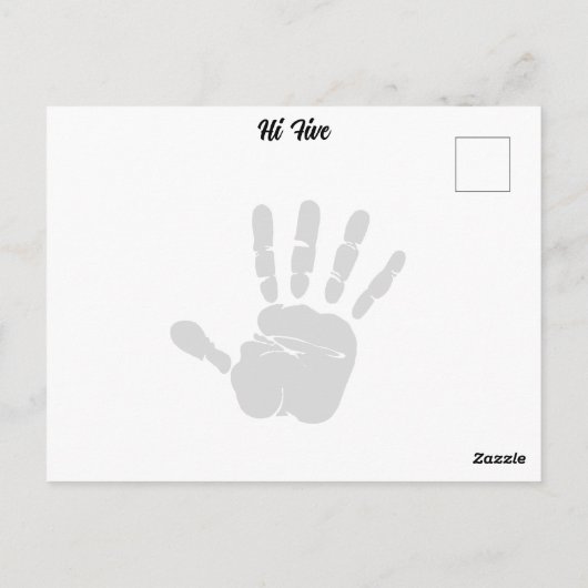 Gefeliciteerd High Five Eer elke prestatie Briefkaart (Achterkant)
