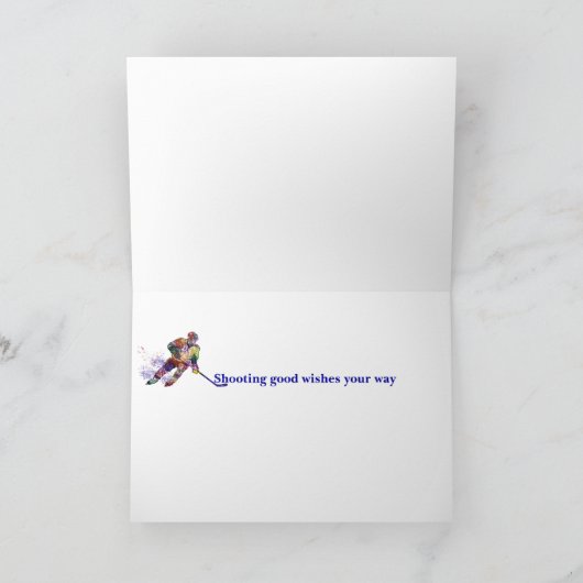 Gefeliciteerd Hockey Player Sport Game Kaart (Binnen)